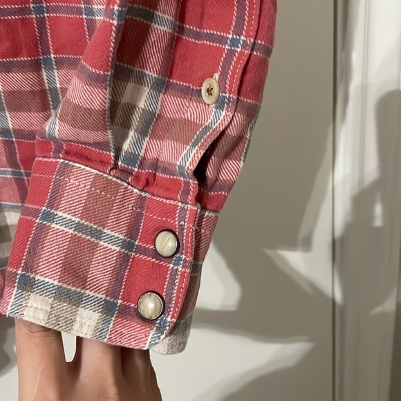 Lucky Brand Red and Cream Plaid Men's Shirt Size S - Picture 6 of 8